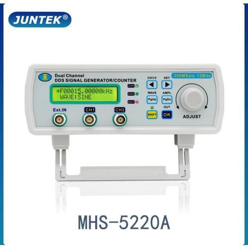 JUNTEK MHS5200A20MHz DDS Function Signal Generator Digital Control Dual-channel Frequency counter/meter Arbitrary waveform pulse