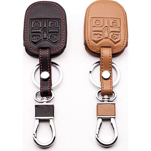 Leather Key Chain Key Holder Case Cover For Ford Explorer 5 Transponder Key L21 5 buttons remote protect shell starline a91