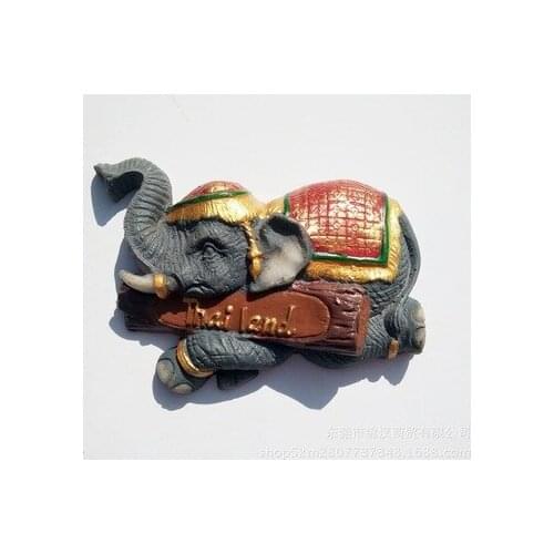 Fridge magnet thailand elephant souvenir animal kids like stereo gifts decoration magnet sticker creative paste resion delicate