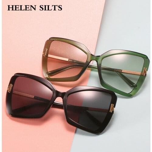 Fashion Colored Butterfly Sunglasses Women Oversized Square Shades Sun Glasses For Men Trend Oculos De Sol Gafas UV400 H121