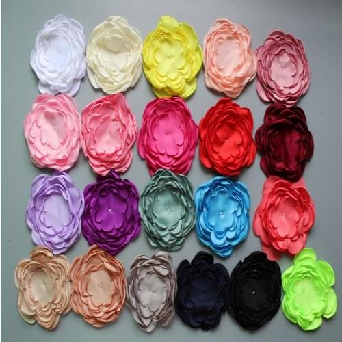2015 latest Burned edage Flower 4" Multi Petal Hair Flower for DIY Hair Accessories 20colors in stock 20pcs/lot Free Shipping
