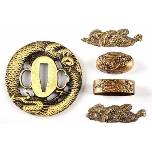 New Delicate A Set of Alloy Sword Accessories for Japanese Samurai Sword Katana Exquisite Special Offer Metal Crafts Fittings