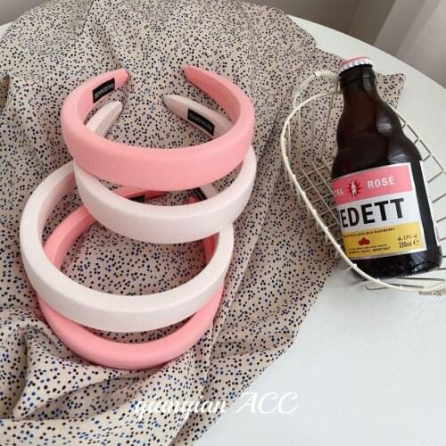 Fashion Retro Sponge Hairband Headwrap Hair Accessories For Women Girls Elegant Solid Color Korean Headwear Hair hoop Headband