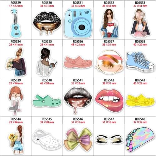 Charms Fashion Lips Resin Cabochon Printed 10pcs/lot for Earring Bracelet DIY Decorations Accessories