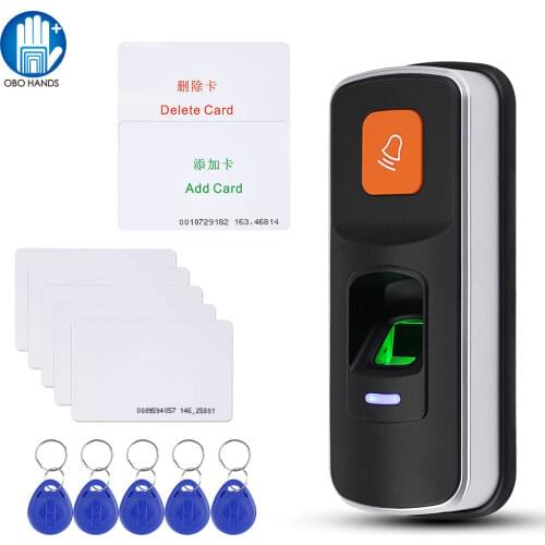RFID Biometric Fingerprint Access Controller Standalone Finger Reader SD Card Download for Door Lock with 125KHz Keychains