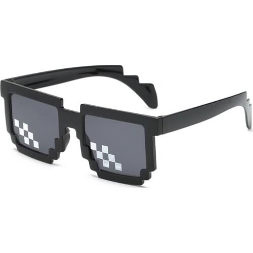 Unisex Mosaic Glasses Sunglasses Men Women 8 Bit Coding Pixel Trendy Party Funny UV400 Shades Eyewear Unisex Gift Hot New