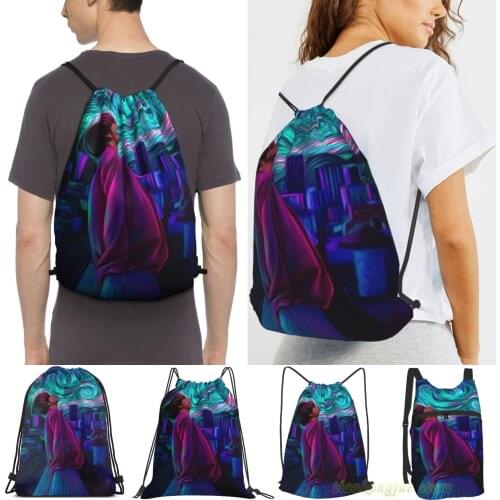 Kim Taehyung Starry Night Men Outdoor Travel Gym Bag Waterproof Drawstring Backpack Women Fitness Swimming Bag