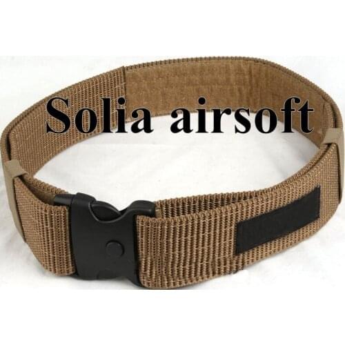 Tactical good quality style nylon webbing belt Waistband Military Training Belts Sand