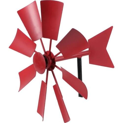 Iron Windmill Yard Winnower Garden Ornament For Outdoors Rotating Windmill Pastoral Plugin Garden Park Decoration