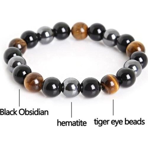 Bracelet Women Men Tiger Eye Magnetic Stone Beaded Bracelet Anti-fatigue Jewelry Gift Unisex Jewelry Magnetic Bracelet Beads Men