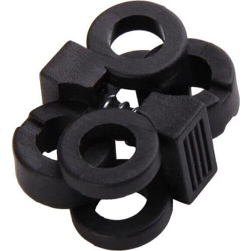 10Pcs/lot Black Adjustment Shoelace Buckle Rope Clamp Cord Locks Stopper Shoes Decorations Cross Umbrella Rope