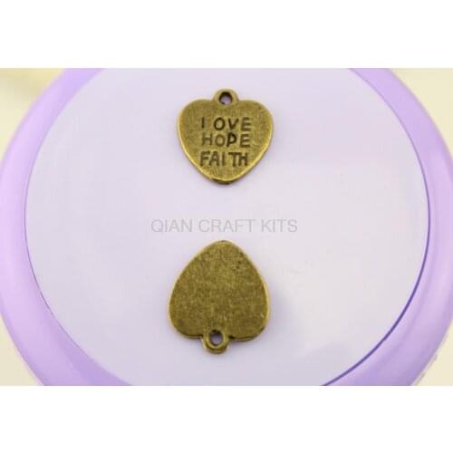 150pcs medium Love hope faith Charm Pendant, Faith, Hope, Believe, Dream DIY Supplies antique bronze drops 16X15mm