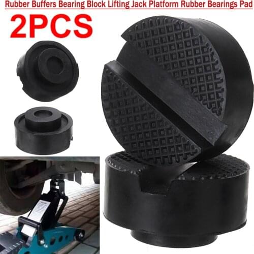 2pcs Universal Car Lift Jack Stand Rubber Pads Durable Practical Rubber Buffers Bearing Block Lifting Jacks