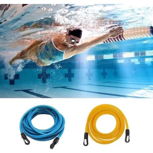 3m/4m adjustable swimming training resistance strength swimming training safety rope latex tube swimming tether elastic rope
