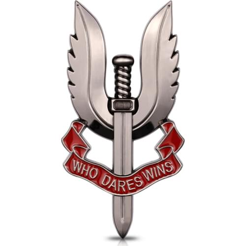 Car Sticker SAS Who Dares Wins Tailgate Fender 3D Chrome 2 Colors Emblem Badge Tuning Motorcycle Auto Car Accessories Decoration