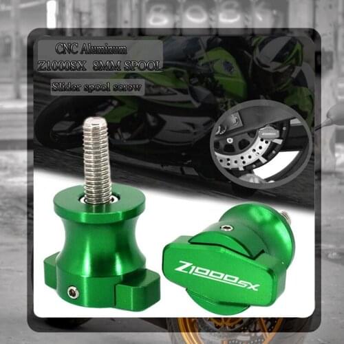 For KAWASAKI Z1000SX Z 1000SX NINJA1000 NINJA 1000 2017 2018 Motorcycle CNC Aluminum Swingarm Spools stand screws Slider 8MM
