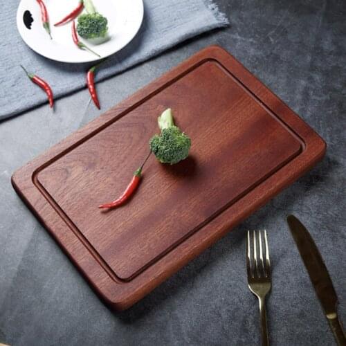 Home Steak Plate Wooden Tray Cutting Board Breadboard Cooked Meat Plate Western Restaurant Cut Sirloin Dish Pizza Board