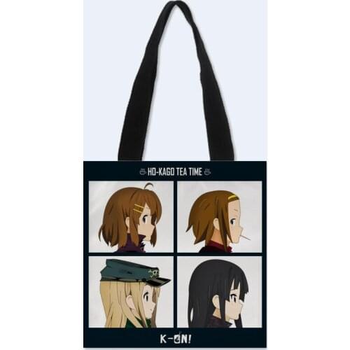 New arrival Custom Ho-kago Tea Time printing Canvas Shoulder Bag Women Handbag Shopping Bag Female Canvas Beach Bag Tote