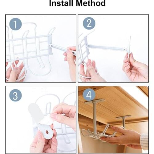 Adhesive Strong Hanging Socket Storage Rack Wire Cord Power Strip Organizer Shelf Cable Management Tray Under Desk