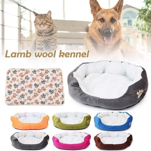Pet Dog Bed Washable Warm Round Dog Beds for Indoor Puppy and Kitten Pet Supplies NW