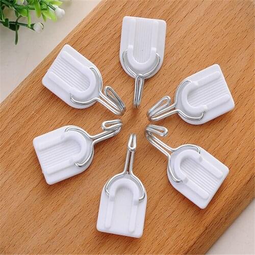 10PCs Strong Adhesive Wall Sticky Hooks 180 Degree Rotating Stick on Hooks for Bathroom Kitchen Key Holder Hanging 4 Types