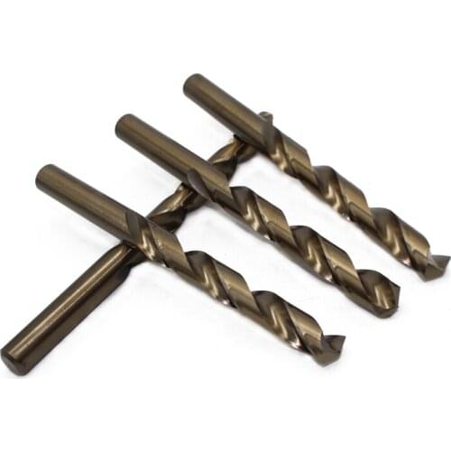M35 12 5PCS Cobalt Drill Bits M35 12mm HSS Co Steel Straight Shank Cast Iron & Stainless Steel for Drilling on Hardened Steel