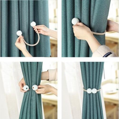 Magnetic Curtain Clip Curtain Holders Tieback Hanging Ball Buckle Tie Back Curtain Accessories Home Decor