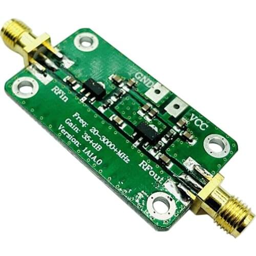 RF Signal Amplifier Module DC 3.3-6V 20-3000MHz 35DB Amplification Gain Low Noise for Broadband