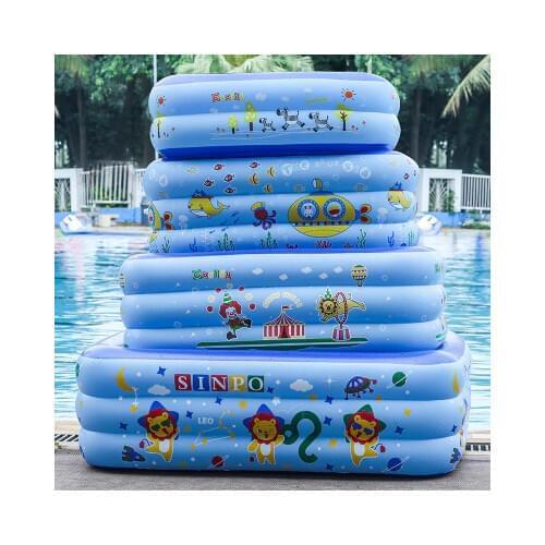 Inflatable swimming pool children rectangular fishing pond thickened household foldable
