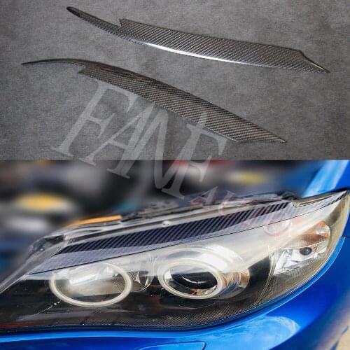 Carbon Fiber Headlight Cover Eyebrows Eyelids for Subaru Impreza WRX STi X 10th 2008-2011