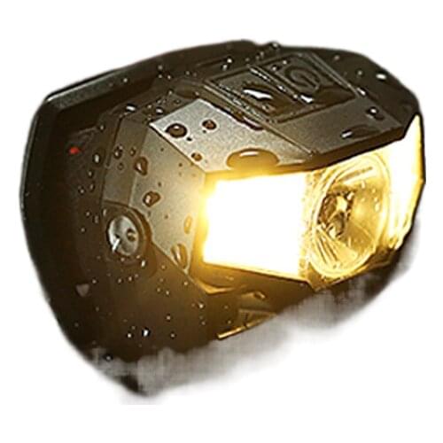 The head-mounted inductive charging night fishing headlight glare special waterproof bright yellow fishing long-range lamp cap o
