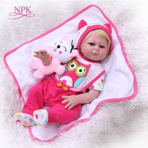 NPK Classic 48CM Princess Doll Handmade Full Silicone Vinyl Reborn Baby Dolls Lifelike Bebe Girl Reborns Kids Playmates Toys