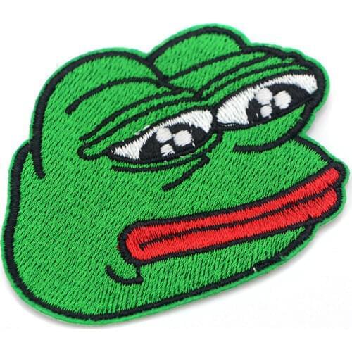 Patchfan Frog Animal Embroidered cartoon patches iron on popular Motif hat bag shoe Applique embroidery accessory