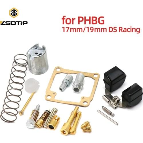 ZSDTRP Carburetor Repair Gasket Kit For Dellorto PHBG 17mm 19mm DS Racing Repair Kit Float Needle Seat Spring Spare Parts