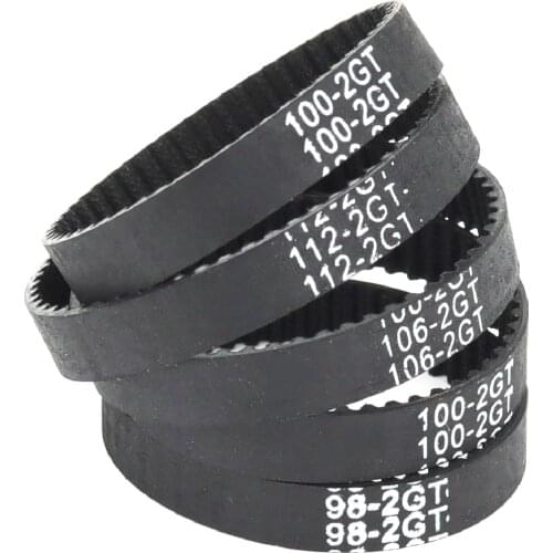 GKTOOLS C-1 3D Printer Parts GT2 6mm 2GT Closed Loop Rubber Timing Belt 96 98 100 102 104 106 108 110 112 114 116 mm