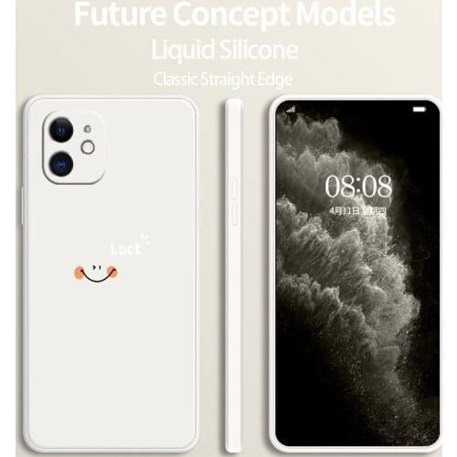 Smiley Silicone Case For iPhone 12 Pro Max Mini 11 Pro Max X XR XS MAX SE2020 8 8Plus 7 7Plus 6 6S Plus Soft Phone Cover Case