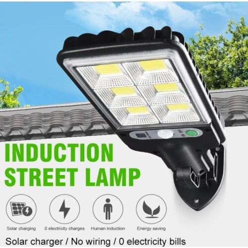 LED Solar Street Lights Outdoor Solar Lamp With 3 Light Mode Waterproof Motion Sensor Security Lighting for Garden Street Light