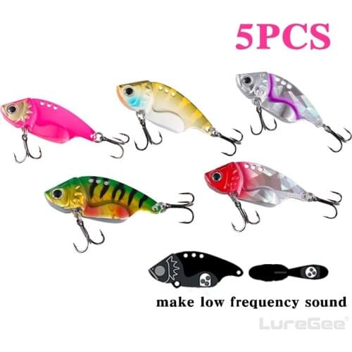 Metal VIB Fishing Sinking Lure Long Casting 15g 5pcs Set Vibration Wobbler Winter Artificial Blade Jigging Hard Bait Bass Pike T