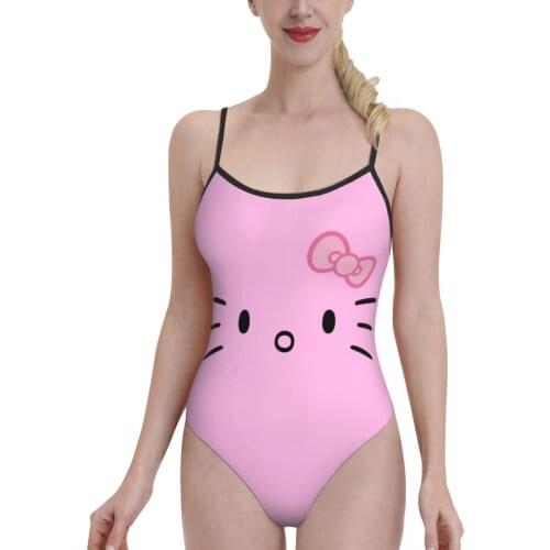 Women 2021 sexy Bikinis Cat Women Swimsuit One-Piece Bikini Japanese Anime Chibi bathing suit SwimSuit For Women