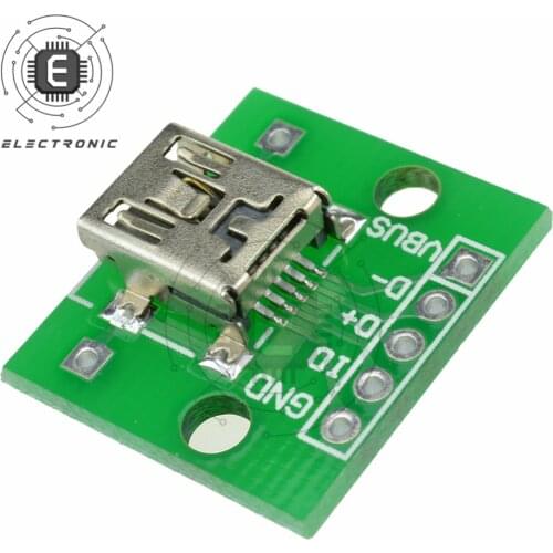1pcs Micro Mini USB Connector Interface To 2.54mm DIP PCB Converter Adapter Breakout Board