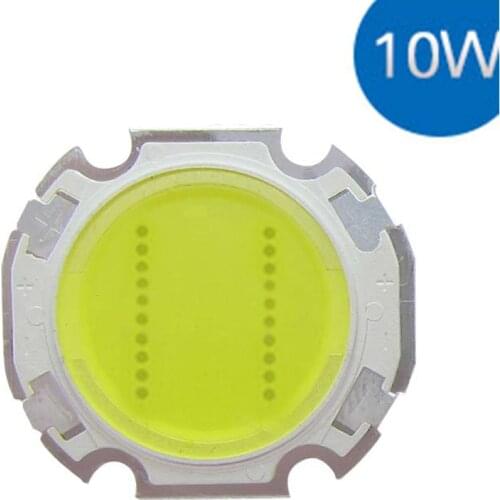 10pcs/lot 10W White 6000~6500K Round COB LED SMD Light Bulb Lamp 1000LM DC30-34V