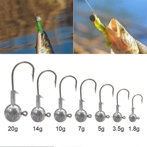 10pcs/lot Fishhook 1.4cm/9cm 1.6cm/1.1cm 1.8cm/1.3cm 1.9cm/1.3cm 2.1cm/1.4cm 2.1cm/1.5cm Jighead Tungsten Jig Head For Fishing