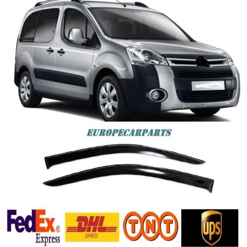 For Citroen Berlingo 2008-2018 Side Window Visors Sun Rain Guard Vent Deflectors 2 pieces