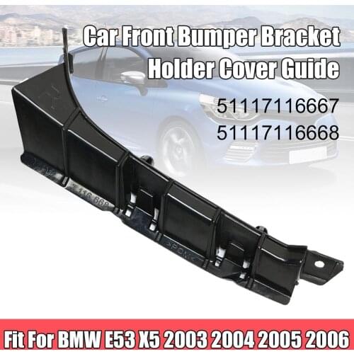 2 PCS Fit For BMW E53 X5 2003 2004 2005 2006 Car Front Bumper Bracket Holder Cover Guide 51117116667 51117116668