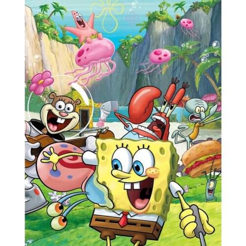 5D DIY Diamond Painting Kits Full Drill Painting Diamond Embroidery Cartoon Art Cross Stitch Craft for Kids Home Wall Decor Gift