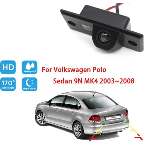 Car Rear View Backup Reversing Camera For Volkswagen Polo Sedan 9N MK4 2003 2004 2005 2006 2007 2008 CCD Full HD Night Vision