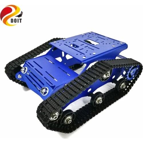 Tracked Robot Chassis YP100 with Aluminum Alloy Frame 12V 320RPM High Power Motor Plastic Tracks for Robot Project Design