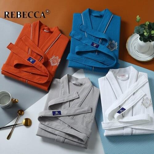 Autumn Winter Bath Robe Dressing Gown Men Women Waffle Water Absorption Quick-dry Sleepwear Bathrobe Nightgown Lovers Home Robes