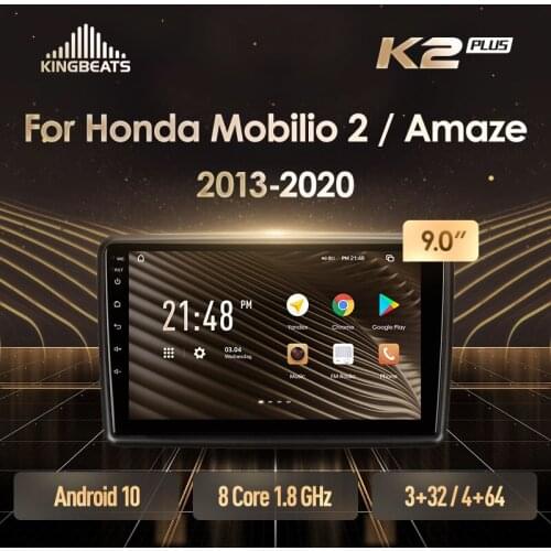 KingBeats Android Octa-Core head unit HU 4G in Dash Car Radio Multimedia Video Player Navigation GPS For Honda Mobilio 2 Amaze 2013 - 2020 no dvd 2 din Double Din Android Car Stereo 2din