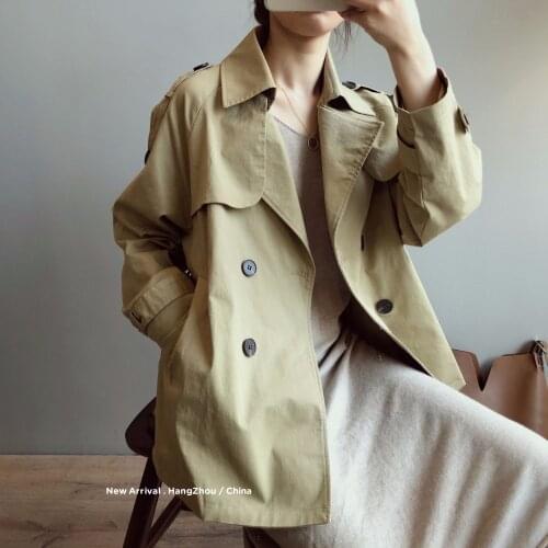 Likyims Women's Short Trench Coats